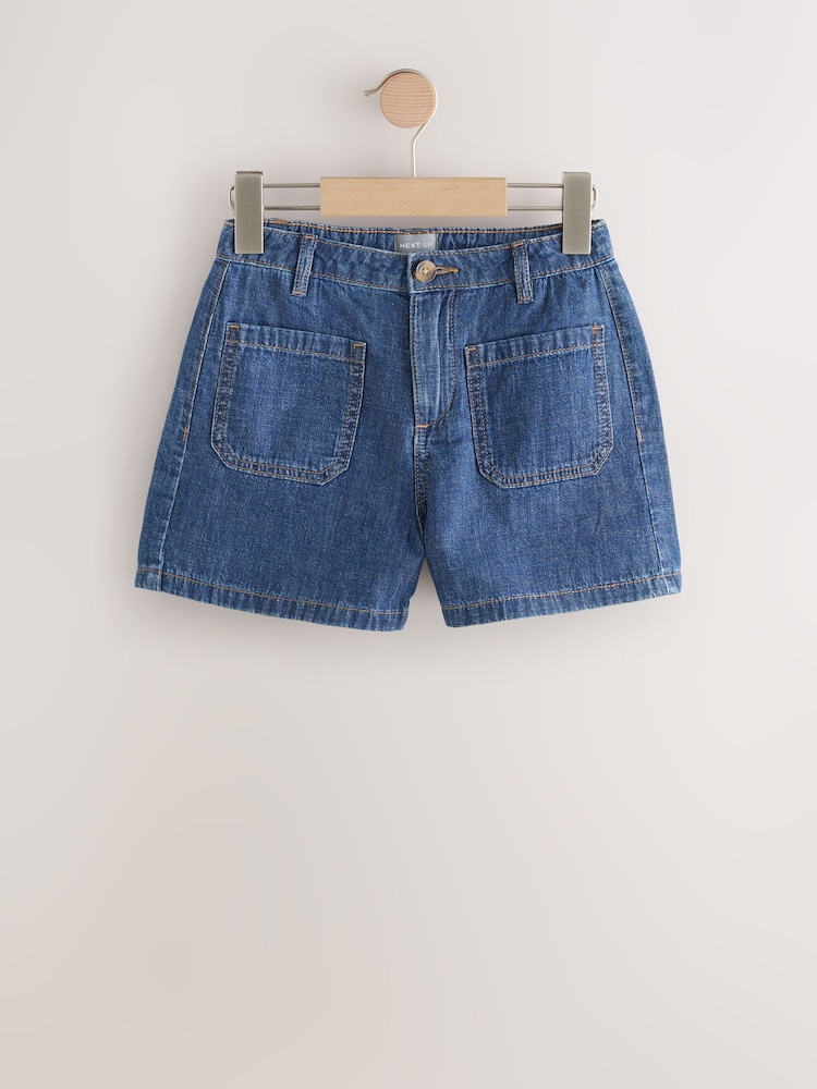Blue Denim Denim Pocket Shorts - Image 1 of 1