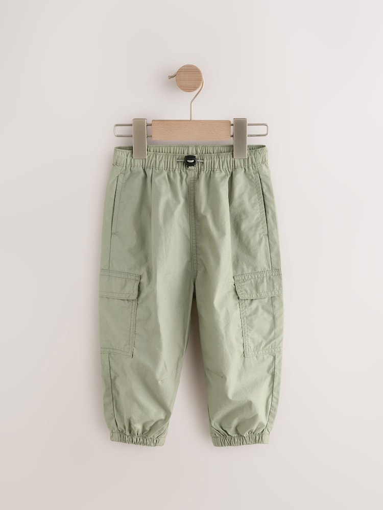 Verde salvia - Pantalones cargo baggy de algodón 100% con cintura con cordón ajustable (3 meses-7 años) - Imagen 2 de 6 Verde salvia - Pantalones cargo baggy de algodón 100% con cintura con cordón ajustable (3 meses-7 años) - Imagen 2 de 6