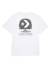 Converse White Think Outside Back Graphic 100% Cotton T-Shirt - Image 10 of 10