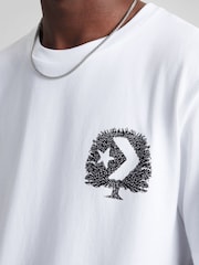 Converse White Think Outside Back Graphic 100% Cotton T-Shirt - Image 8 of 10