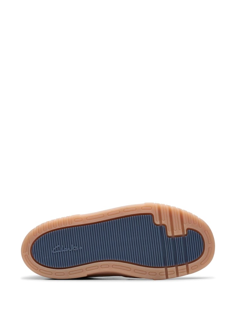 Clarks White Wide Fit (G) Oslo Vibe Kid Shoes - Image 7 of 7
