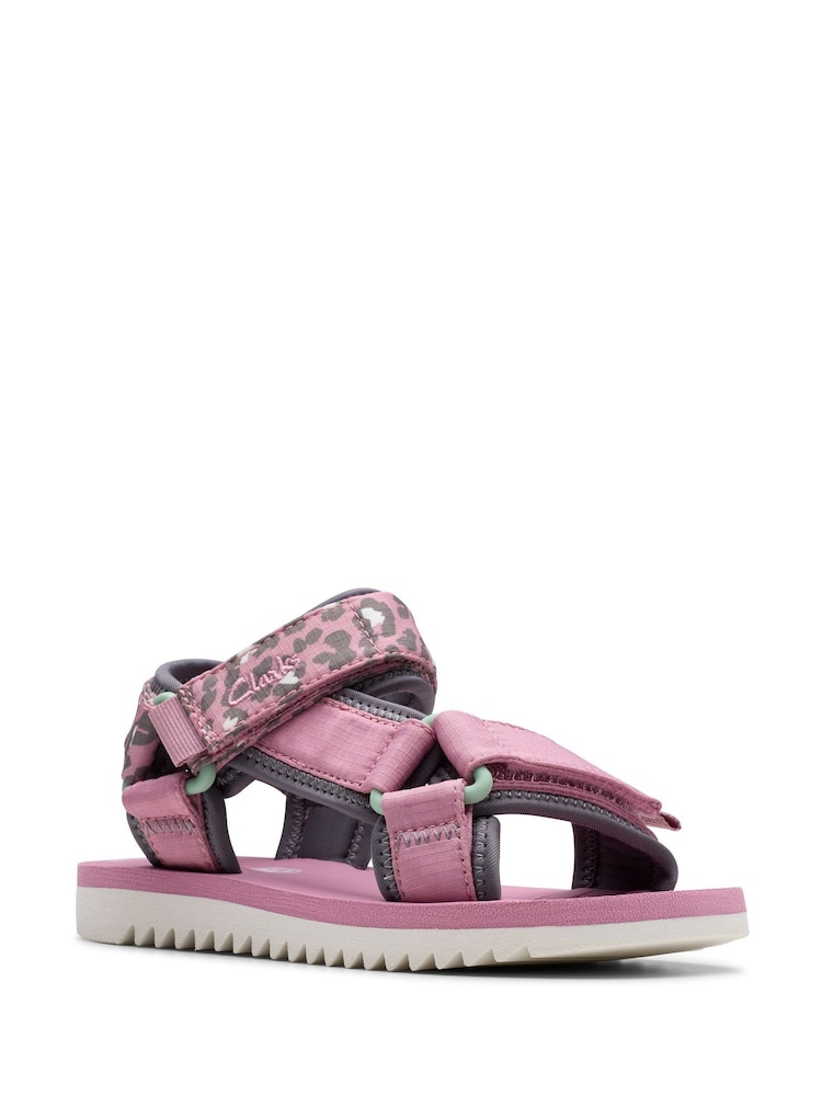 Roz - Sandale Clarks pentru copii Extra lat Peak Web - Image 4 of 8