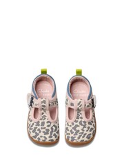 Clarks Cream Wide Fit (G) Canvas Pre-Walker Vibe Toddler Shoes - Image 5 of 6