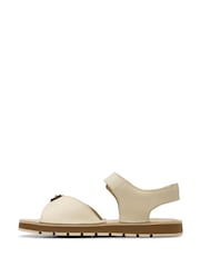 Clarks White Standard Fit (F) Leather Play Sun Reef Kid Sandals - Image 2 of 7
