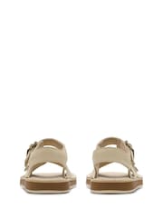 Clarks White Standard Fit (F) Leather Play Sun Reef Kid Sandals - Image 6 of 7