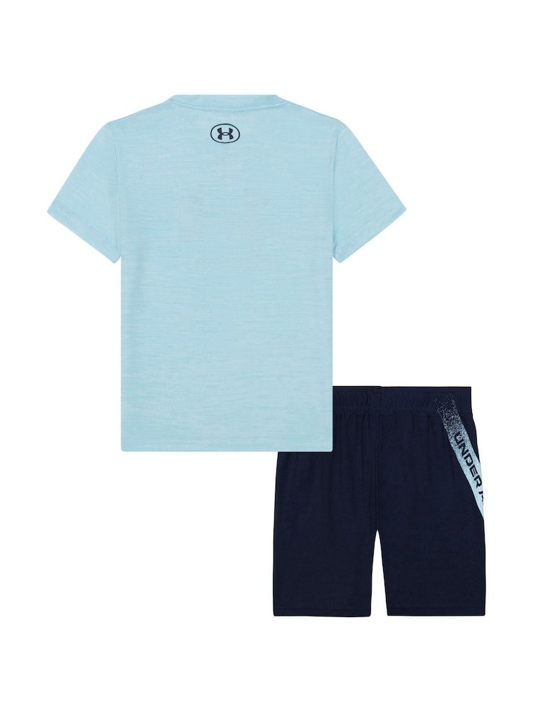 Under Armour Blue Tech Fade T-Shirt and Shorts Set - Image 2 of 3
