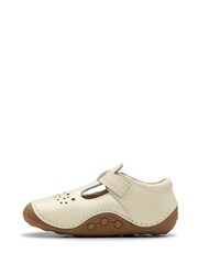 Clarks White Wide Fit (G) Patent Tiny Skip Toddler Shoes - Image 2 of 7