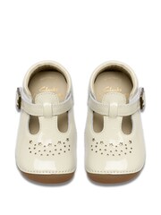Clarks White Wide Fit (G) Patent Tiny Skip Toddler Shoes - Image 5 of 7