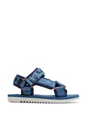 Clarks Blue Kids Wide Fit Peak Web Sandals - Image 2 of 8