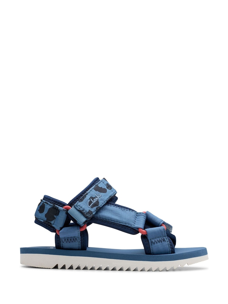 Clarks Blue Kids Wide Fit Peak Web Sandals - Image 2 of 8