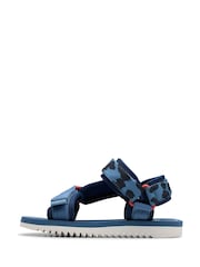 Clarks Blue Kids Wide Fit Peak Web Sandals - Image 3 of 8