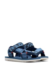 Clarks Blue Kids Wide Fit Peak Web Sandals - Image 4 of 8