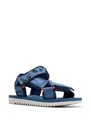 Clarks Blue Kids Wide Fit Peak Web Sandals - Image 6 of 8
