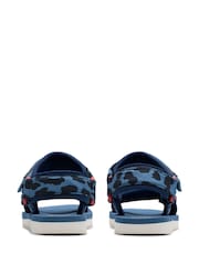 Clarks Blue Kids Wide Fit Peak Web Sandals - Image 7 of 8