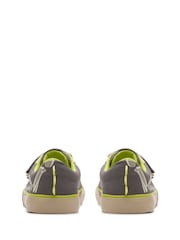 Clarks Grey Kids Foxing Stomp Canvas Trainers - Image 5 of 7