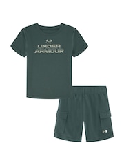 Under Armour Green Cargo T-Shirt and Shorts Set - Image 1 of 3