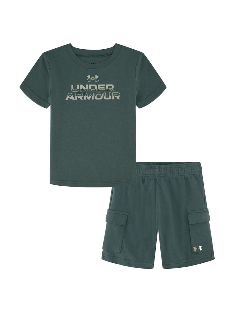Under Armour Green Cargo T-Shirt and Shorts Set - Image 1 of 3