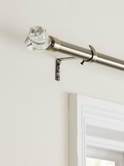 Antique Brass Organic Shape Finial Extendable 28mm Curtain Pole Kit - Image 3 of 4