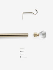 Antique Brass Organic Shape Finial Extendable 28mm Curtain Pole Kit - Image 4 of 4