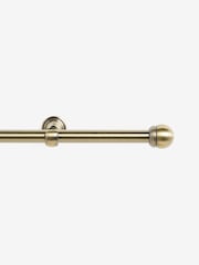 Antique Brass Gloucester Ball Finial Extendable 19mm Curtain Pole Kit - Image 1 of 4