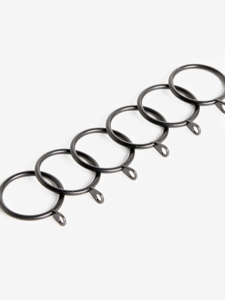 10 Pack Black Curtain Pole 19mm Rings - Image 3 of 3 10 Pack Black Curtain Pole 19mm Rings - Image 3 of 3