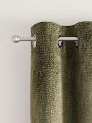 Brushed Silver Gloucester Ball Finial Extendable 19mm Curtain Pole Kit - Image 1 of 4