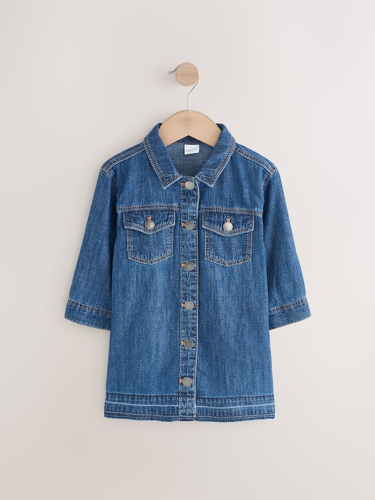 Blue Denim Denim Shirt Dress - Image 1 of 1