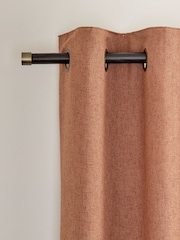Antique Brass/Dark Wood Effect Klick Fit Stud Finial Extendable Curtain Pole Kit - Image 3 of 5