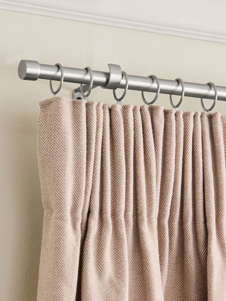 10 Pack Brushed Silver Curtain Pole 19mm Rings - Image 1 of 2