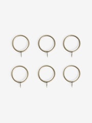10 Pack Antique Brass Curtain Pole 19mm Rings - Image 2 of 3