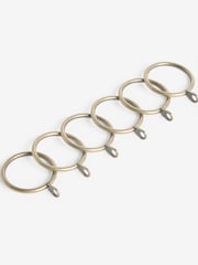 10 Pack Antique Brass Curtain Pole 19mm Rings - Image 3 of 3