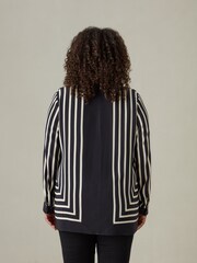 Live Unlimited Black Curve- Mono Stripe Shirt - Image 5 of 7