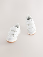 White Standard Fit (F) Touch Fastening Two Strap Trainers - Image 1 of 5