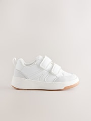 White Standard Fit (F) Touch Fastening Two Strap Trainers - Image 2 of 5