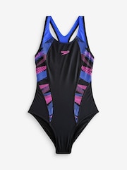 Speedo בגד ים עם הדפס פלייסמנט, דגם Laneback - תמונה 1 מתוך 7