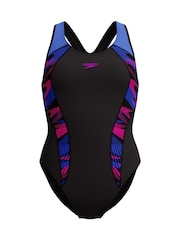 Speedo בגד ים עם הדפס פלייסמנט, דגם Laneback - תמונה 2 מתוך 7
