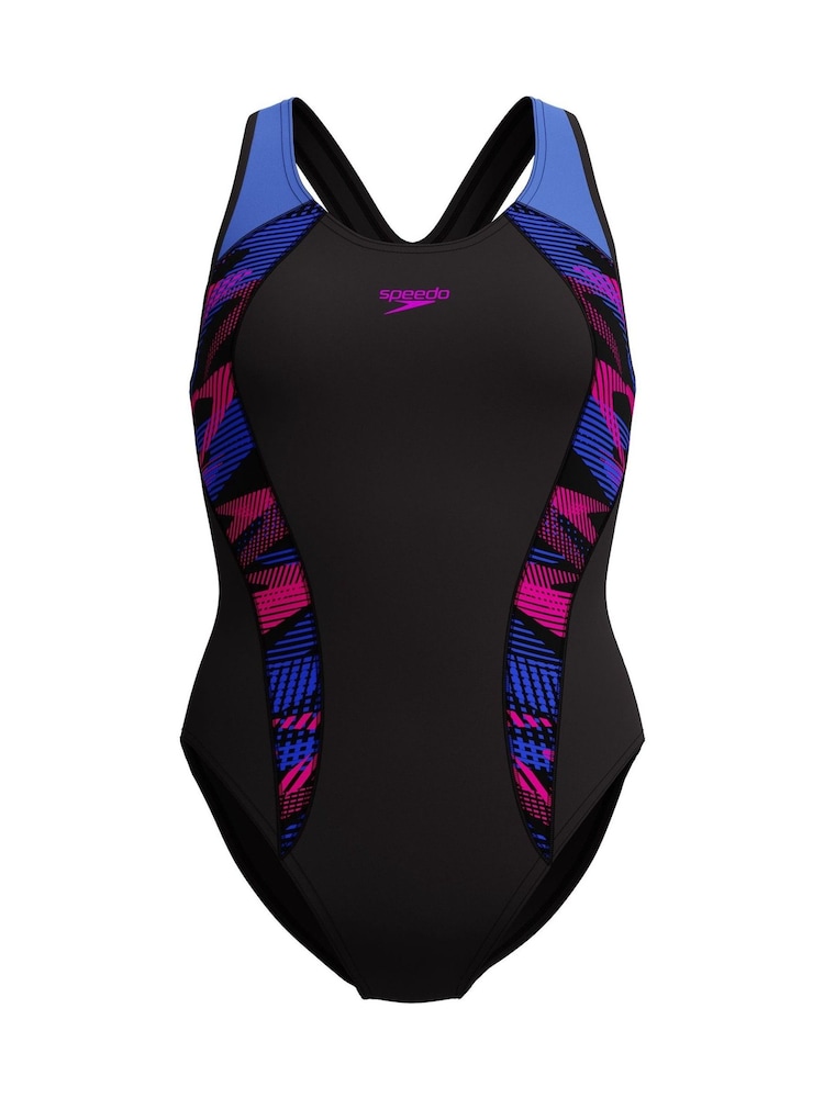 Speedo בגד ים עם הדפס פלייסמנט, דגם Laneback - תמונה 2 מתוך 7