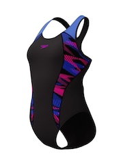 Speedo בגד ים עם הדפס פלייסמנט, דגם Laneback - תמונה 4 מתוך 7