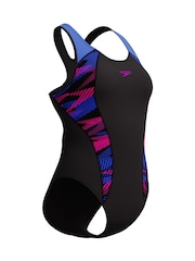 Speedo בגד ים עם הדפס פלייסמנט, דגם Laneback - תמונה 5 מתוך 7