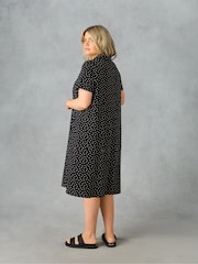 Live Unlimited Black Curve- Mono Jersey Shirt Dress - Image 3 of 3