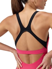 Speedo Pink Flex Band Swimsuit with Built in Swim Bra - Image 4 of 7