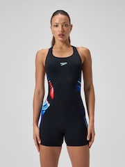 Speedo Black Digital Printed Legsuit - Image 4 of 6