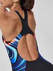 Speedo Black Digital Printed Legsuit - Image 5 of 6