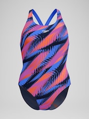 Speedo Pink All-Over Digital Powerback Swimsuit - Image 6 of 6