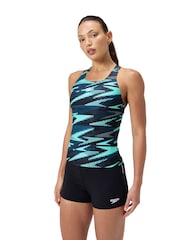 Speedo Black Hyperboom Tankini - Image 1 of 8