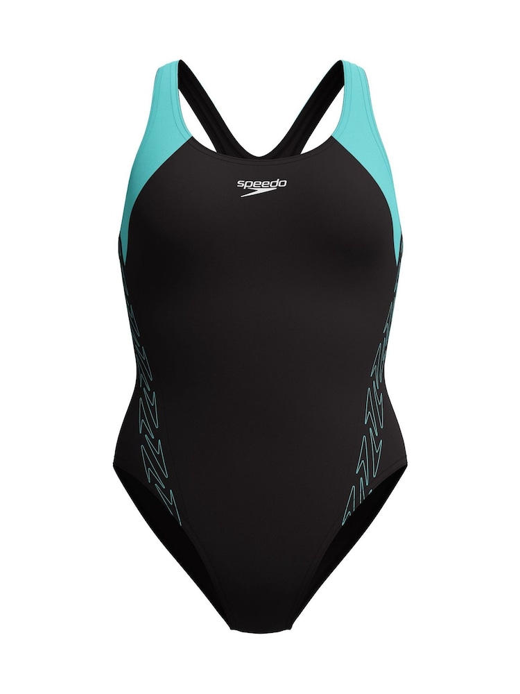 Speedo Black Hyperboom Splice Racerback Swimsuit - Image 2 of 7