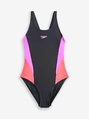 Speedo Purple Colourblock 2.0 Swimsuit - Image 6 of 6