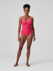 Speedo Pink Shaping Cross Knot Swimsuit - Image 1 of 6