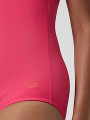 Speedo Pink Shaping Cross Knot Swimsuit - Image 5 of 6
