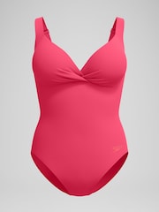 Speedo Pink Shaping Cross Knot Swimsuit - Image 6 of 6
